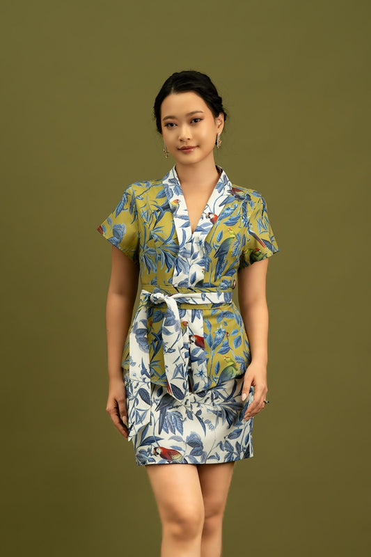 Li-Po Nyonya Top in Hummingbird