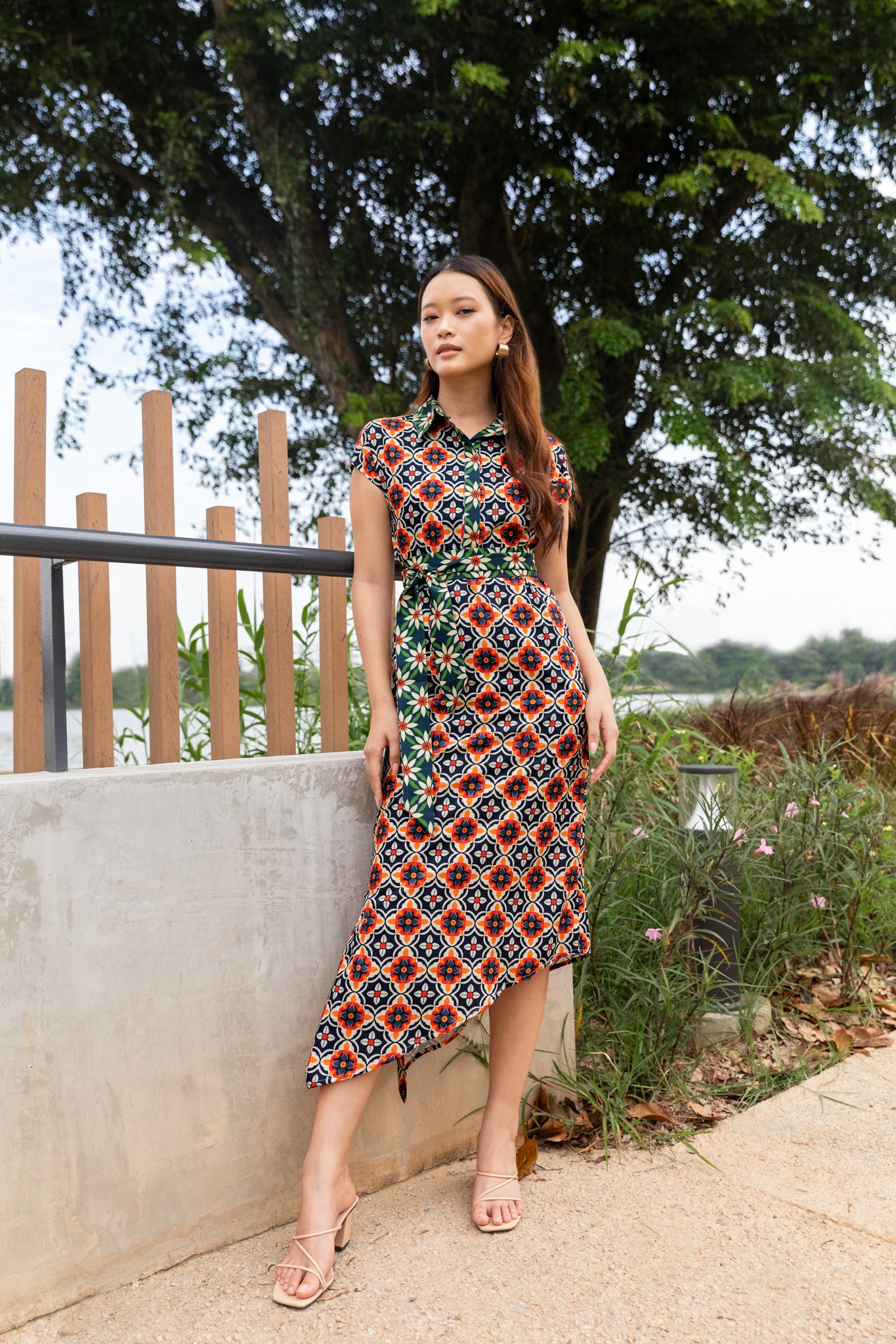 Morrissey Batwing Dress in Peranakan