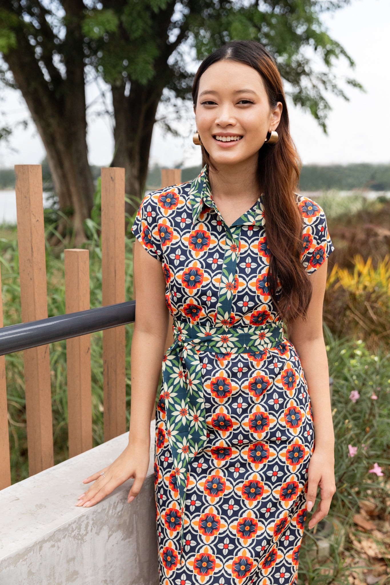 Morrissey Batwing Dress in Peranakan