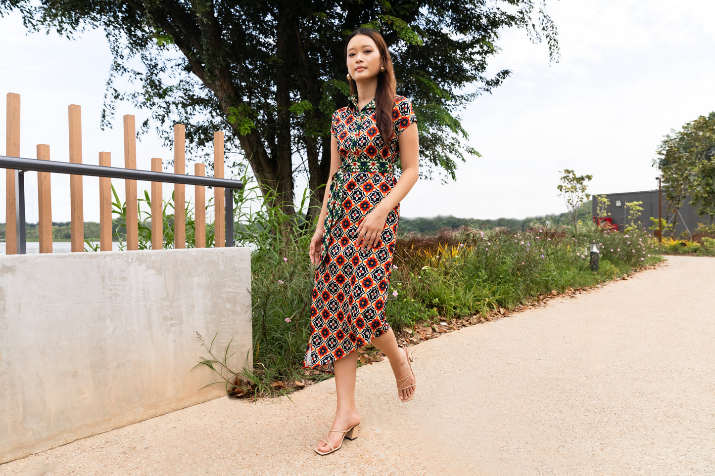 Morrissey Batwing Dress in Peranakan