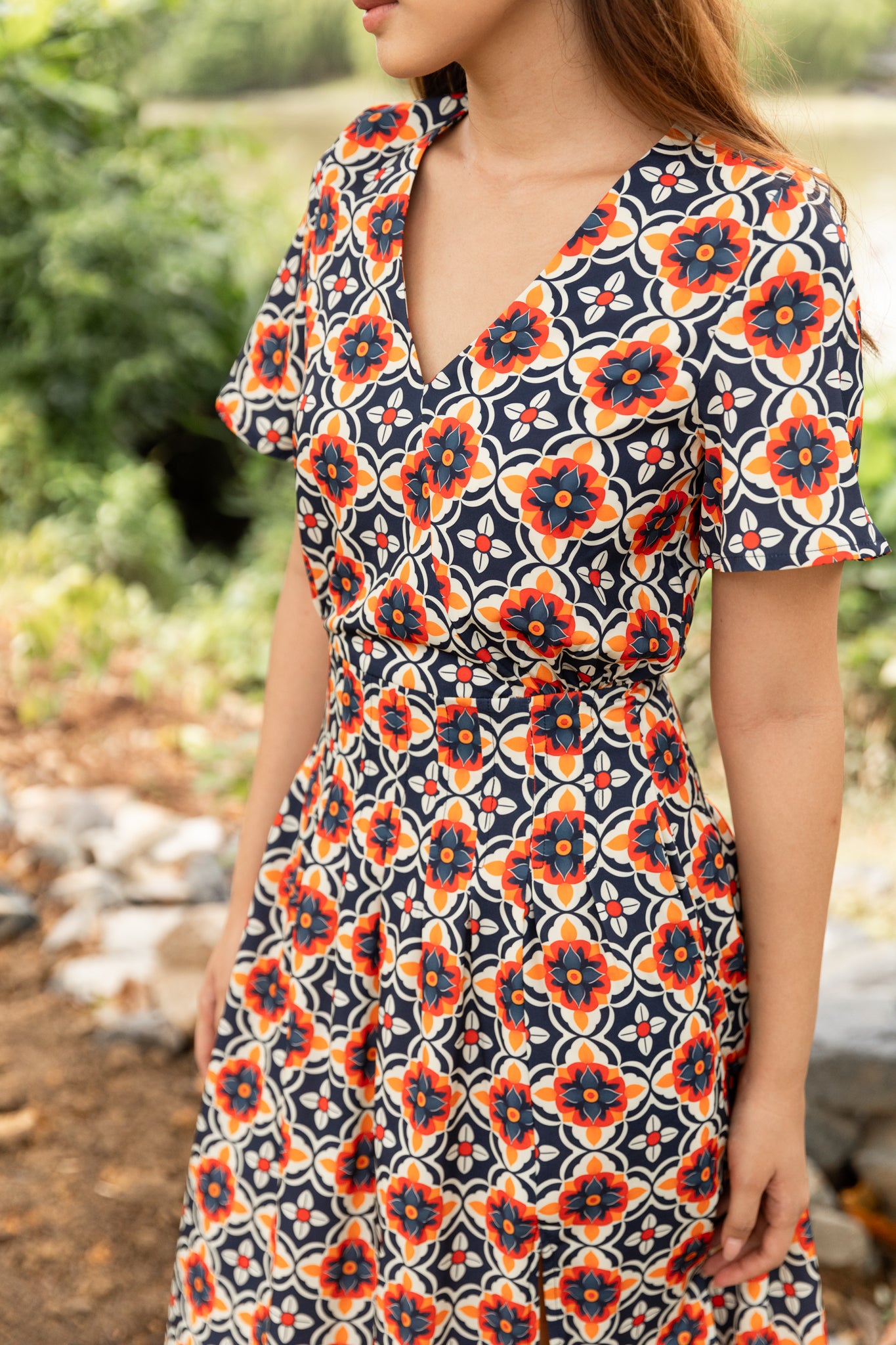 Erika Maxi Dress in Peranakan