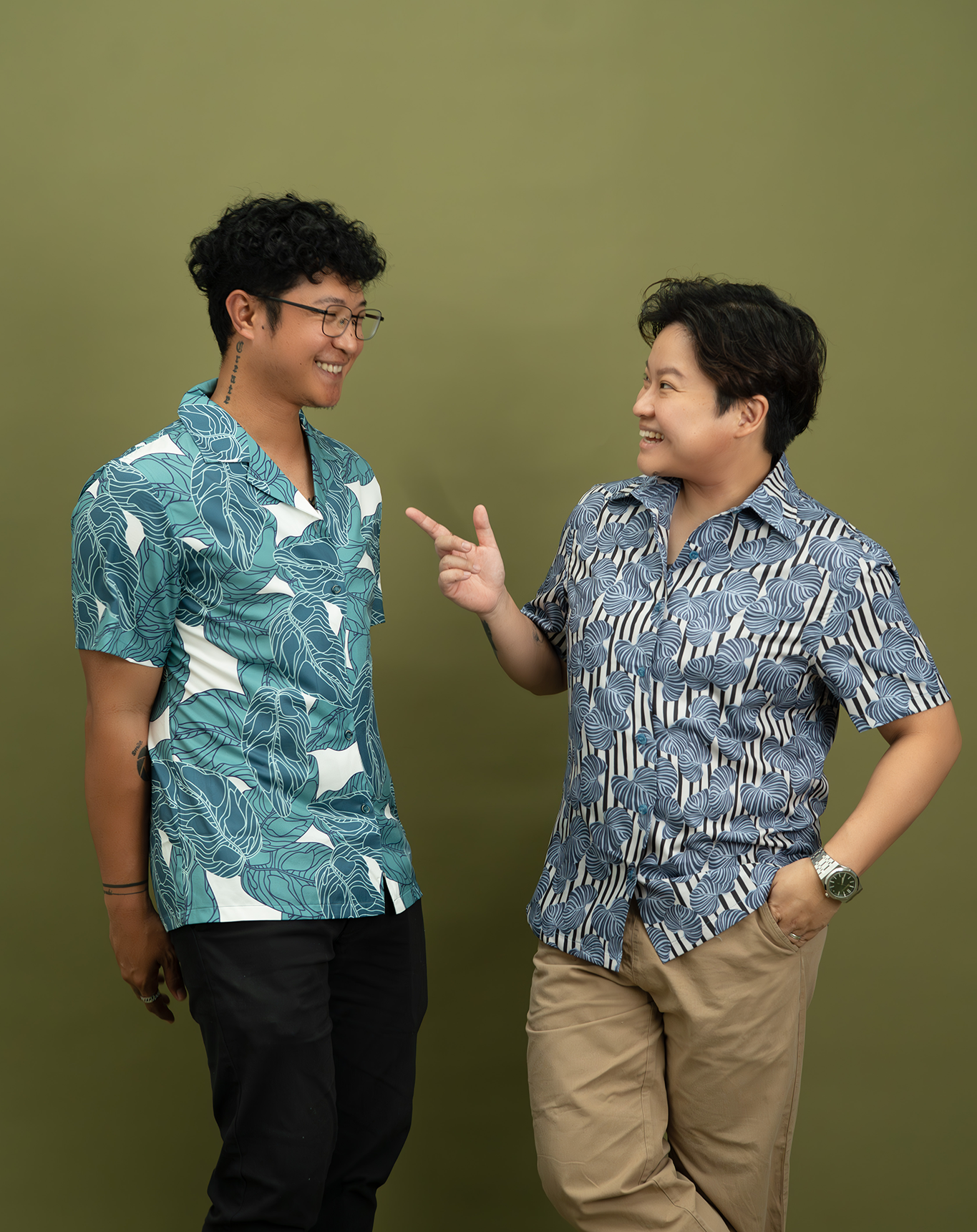 Atiba Shirt in Teal Reef