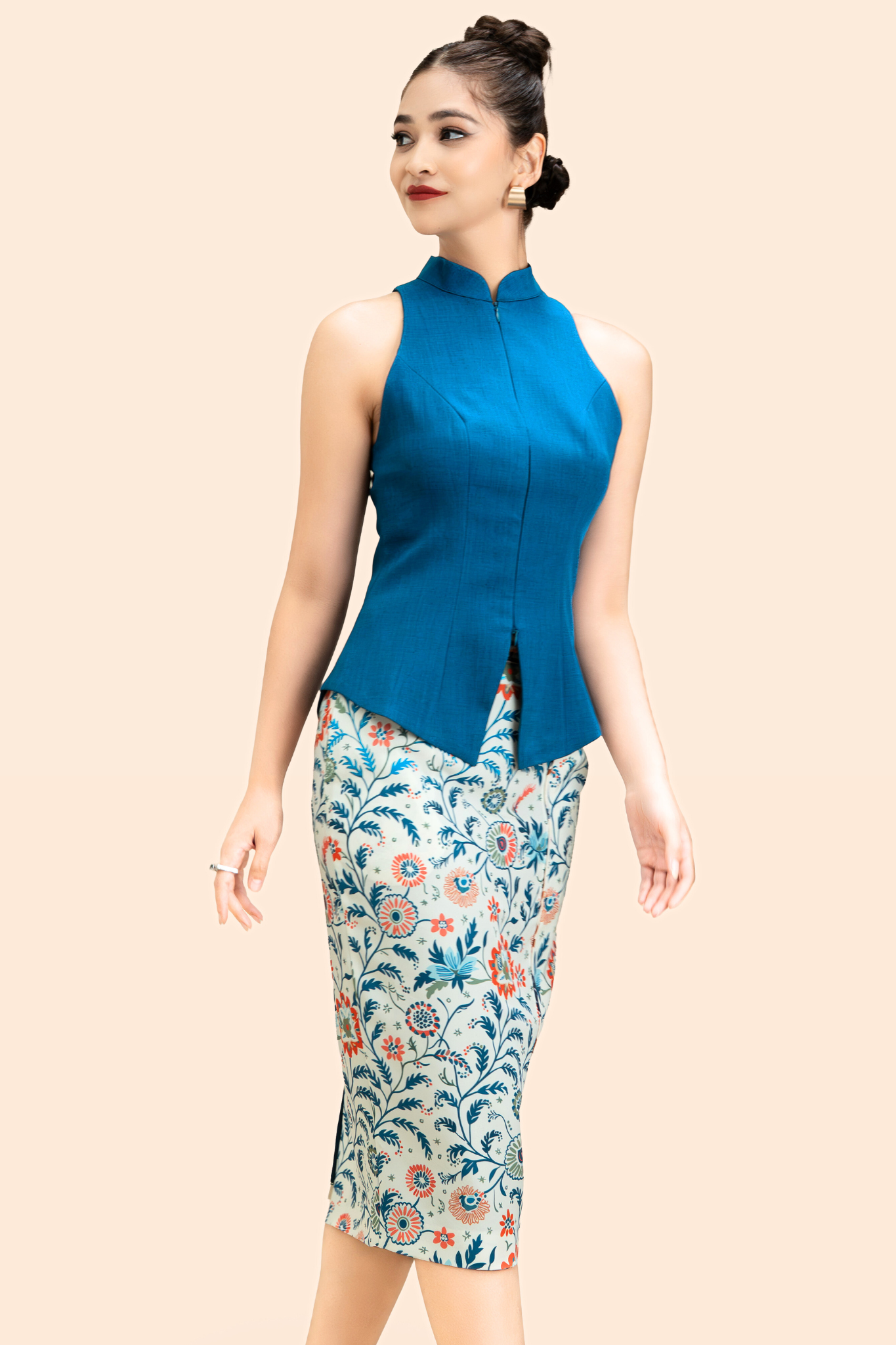 Heidi Halter Top in Cerulean