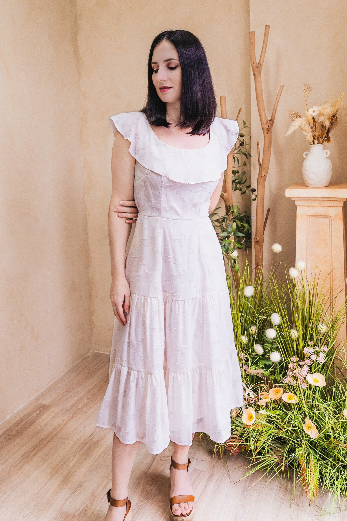 Brooklyn Swing Dress in Ivory
