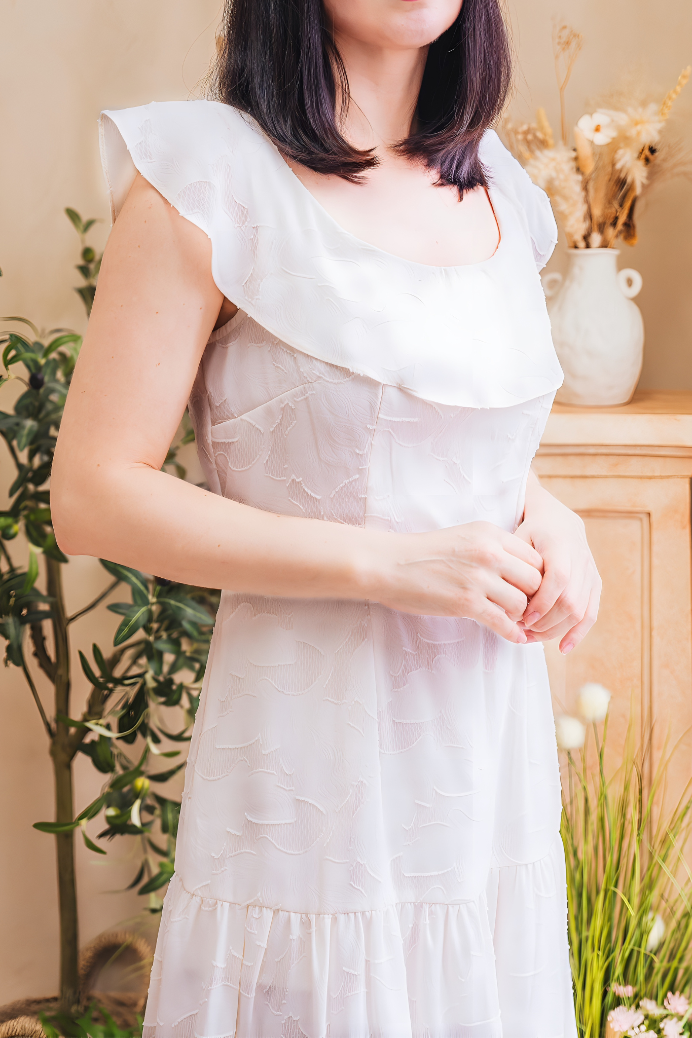 Brooklyn Swing Dress in Ivory