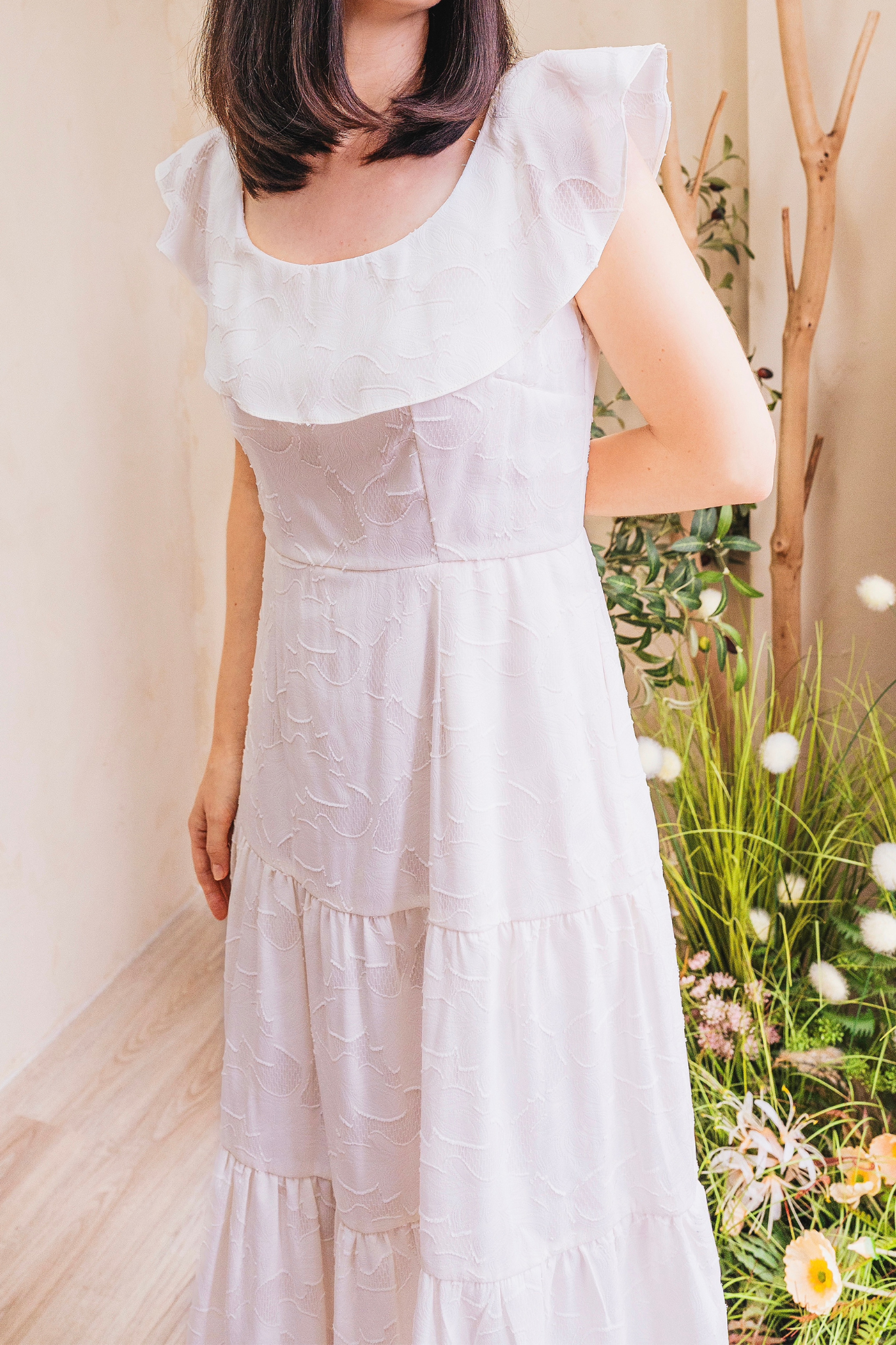 Brooklyn Swing Dress in Ivory
