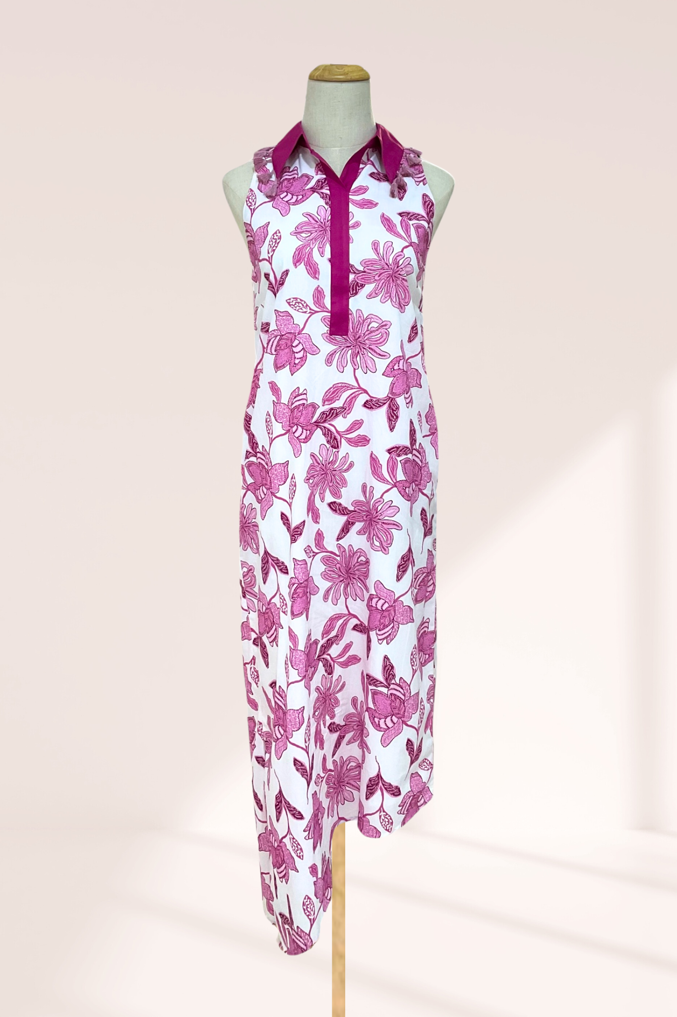 Morrissey Halter Dress in Fuschia