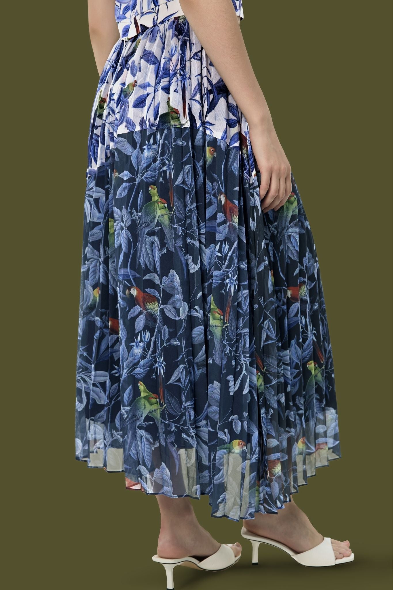 Odette Fluted Skirt in Hummingbird