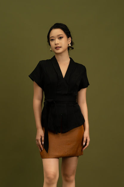 Jade Mini Skirt in Caramel