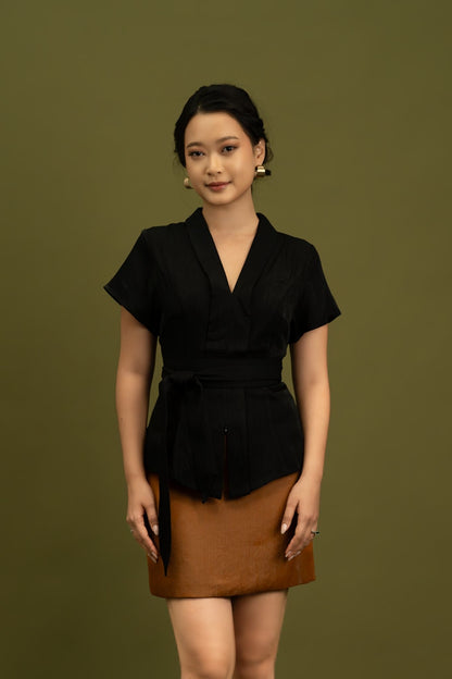 Jade Mini Skirt in Caramel