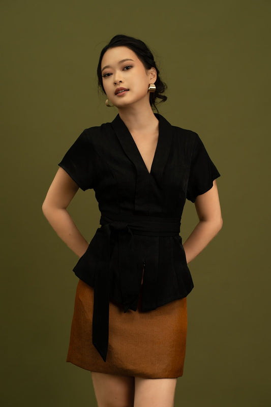 Jade Mini Skirt in Caramel