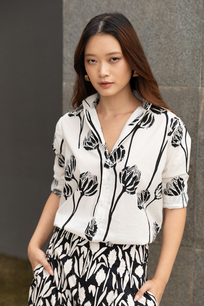 Alexa Girl Boss Shirt in MonoKhroma