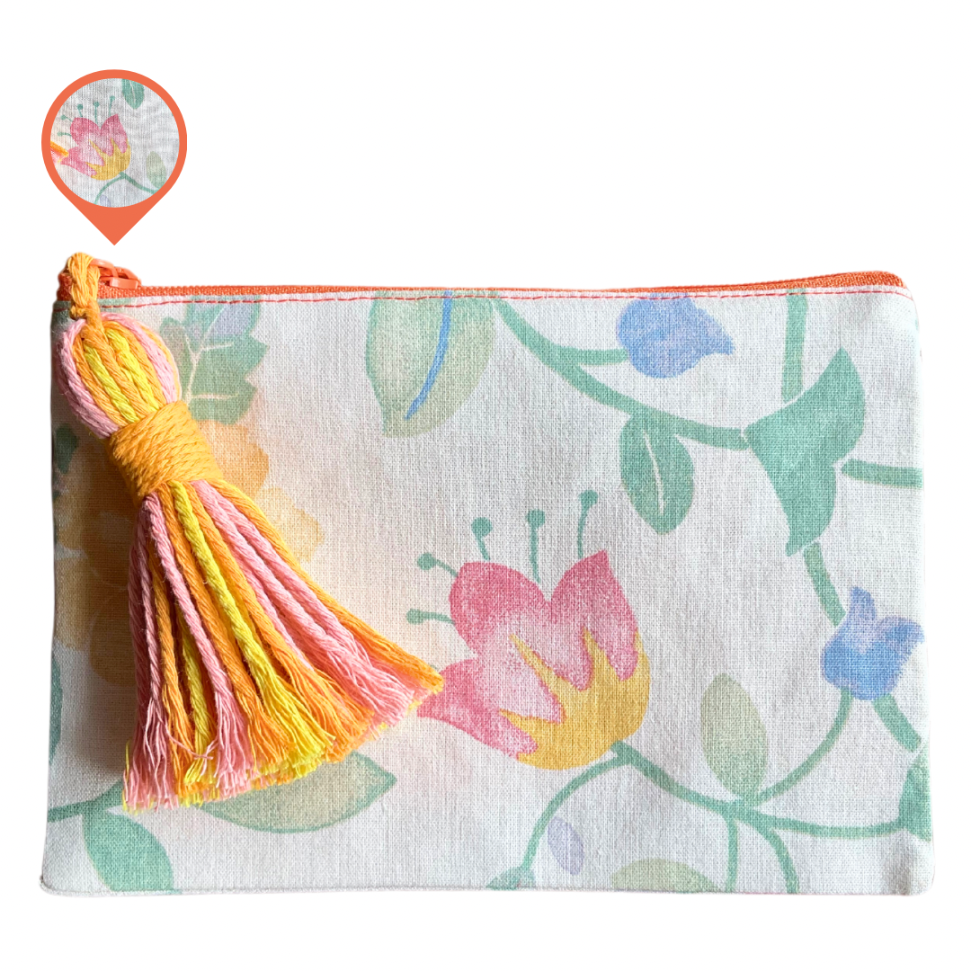 Necessity Pouch in English Florals (Burnt)