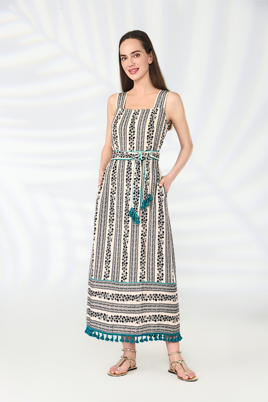 Amalfi Lounge Dress in Noir Liana