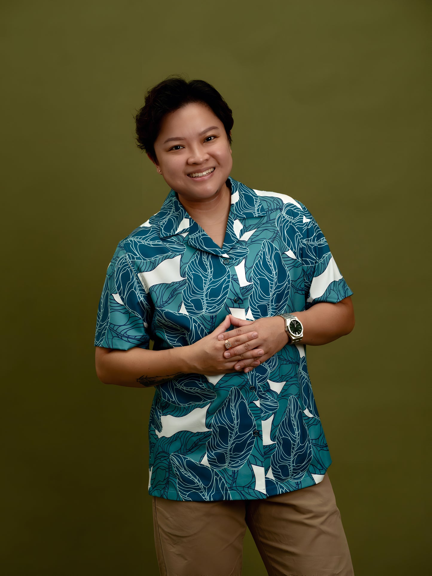 Atiba Shirt in Teal Reef