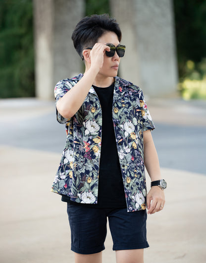 Atiba Shirt in Midnight Blumen