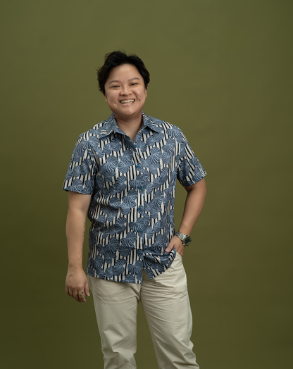 Bowie Shirt in Coastal Graph