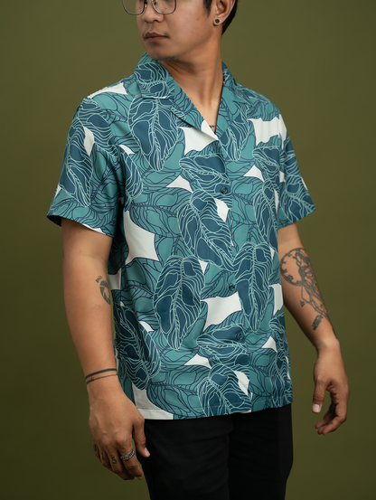 Atiba Shirt in Teal Reef