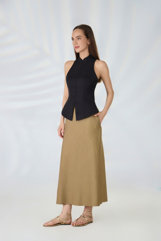 Chrissy Resort Skirt in Burnished Gold