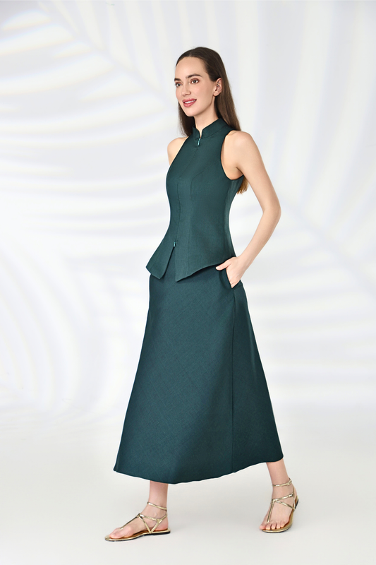 Chrissy Resort Skirt in Forest