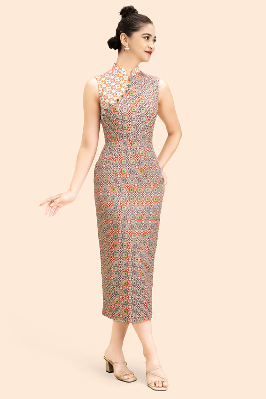 Willow Cheongsam Dress in Jade