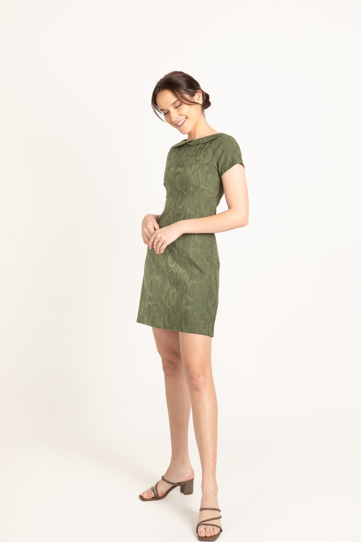 Amoi Hallmark Countess Mini Dress in Jade