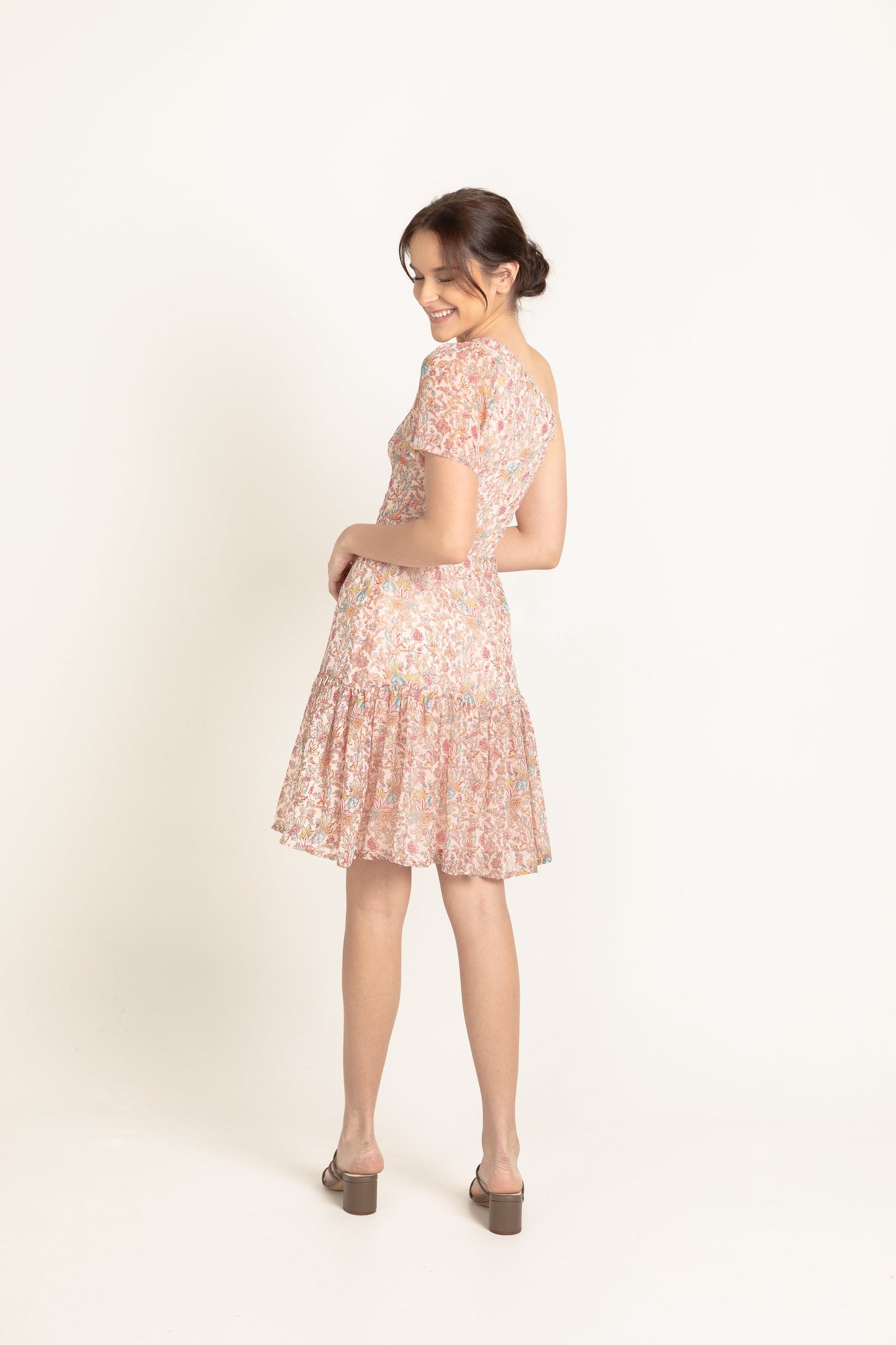 Amoi Hallmark Harper Toga Dress in Whimsical Pink