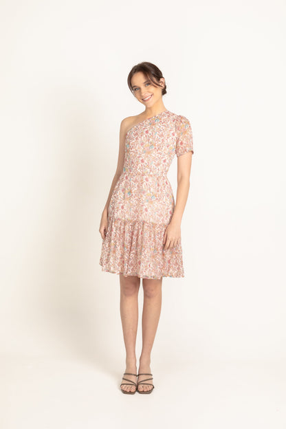 Amoi Hallmark Harper Toga Dress in Whimsical Pink