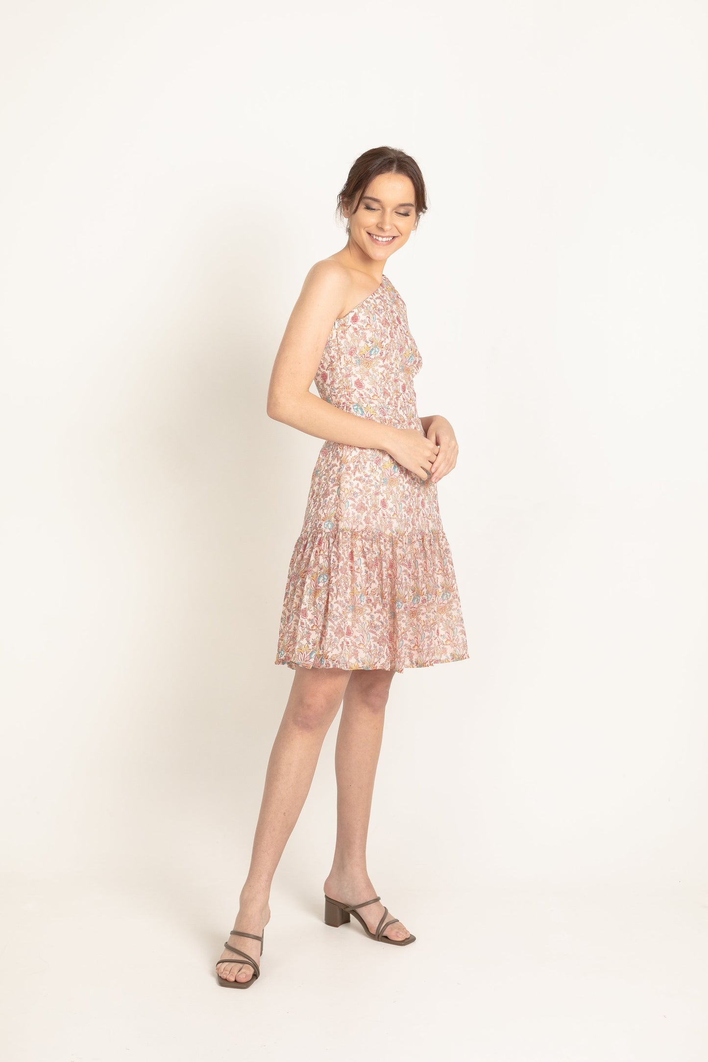 Amoi Hallmark Harper Toga Dress in Whimsical Pink