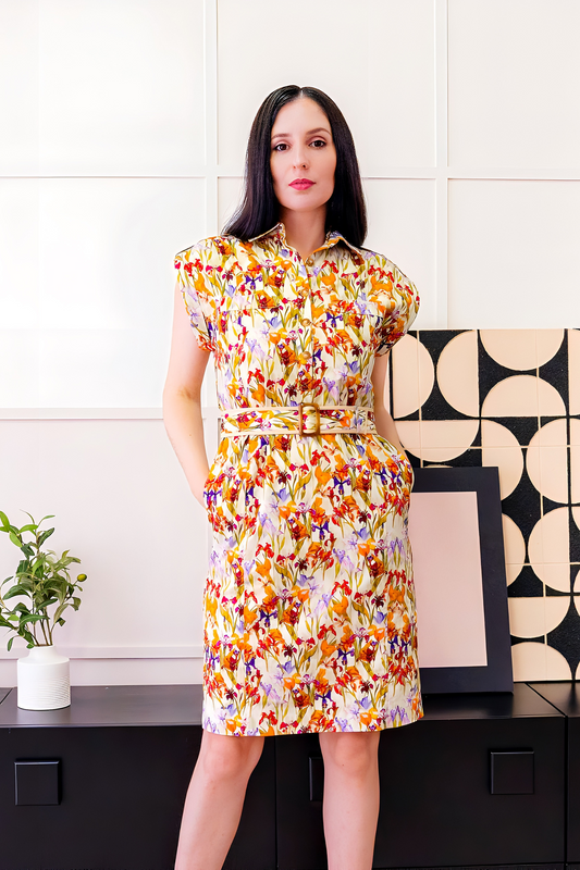Rae Utility Dress in Multi Floral