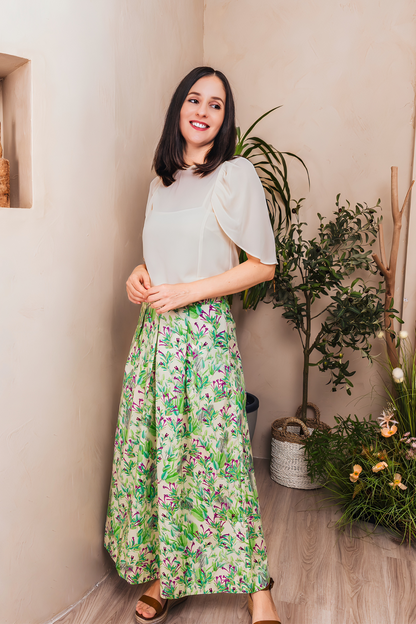 Zoe Palazzo Pants in Verde